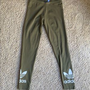Adidas tights hunter green size small